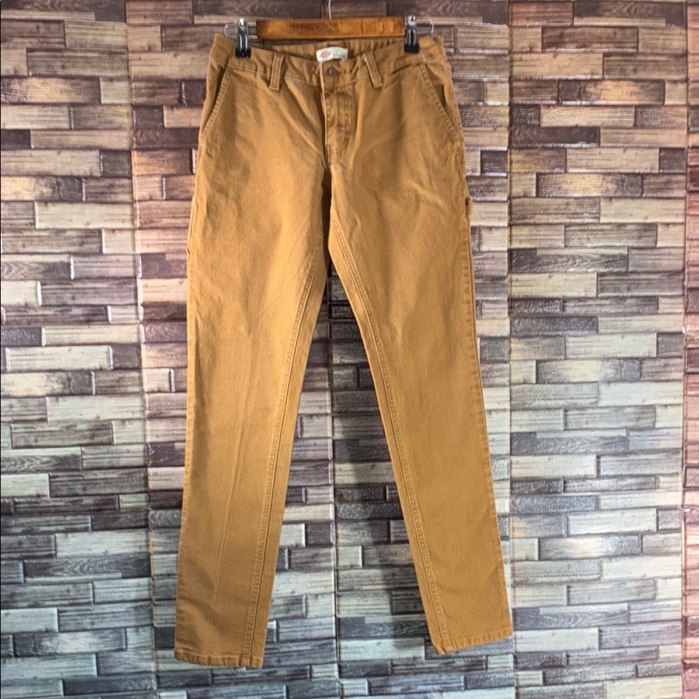 Dickies Women's Skinny Jeans in Mustard Tan